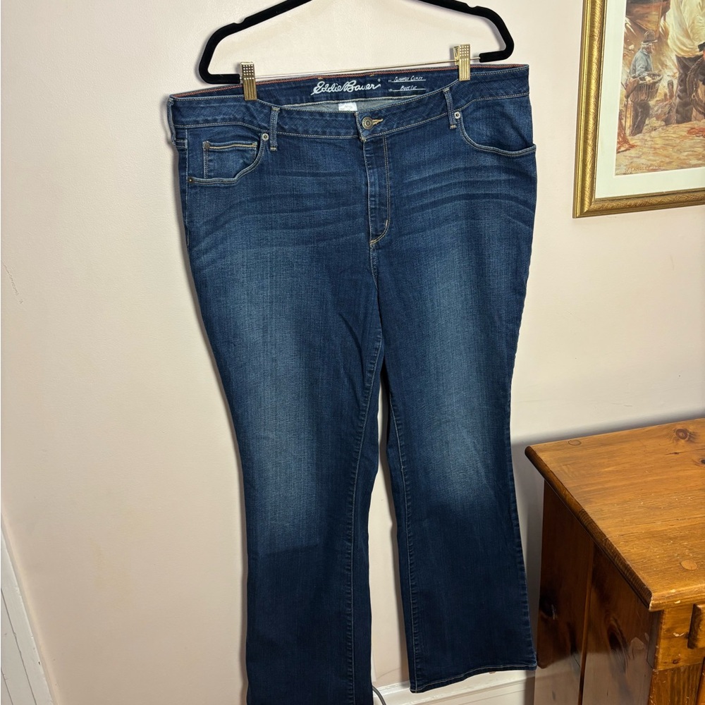 Eddie Bauer Women's Dark Blue Boot Cut Jeans